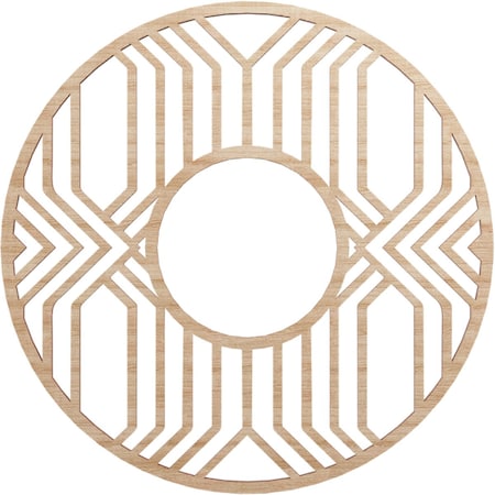 Ekena Millwork Empire Wood Fretwork Pierced Ceiling Medallion, Alder, 18"OD x 6 5/8"ID x 1/4"T CMWP18X18X0250EPAL